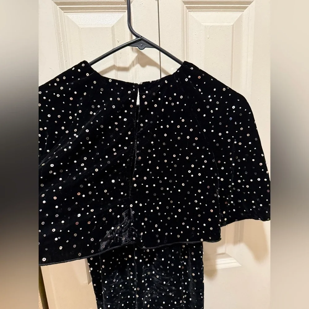 NWT ZARA‎ Kids Sequin Velvet Jumpsuit Girls Party Holiday , size 11-12 Years - Picture 3 of 13